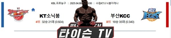 4월 8일 [KBL] 국내프로농구 스포츠분석