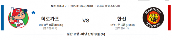 3월 28일 NPB 히로카프 vs 한신